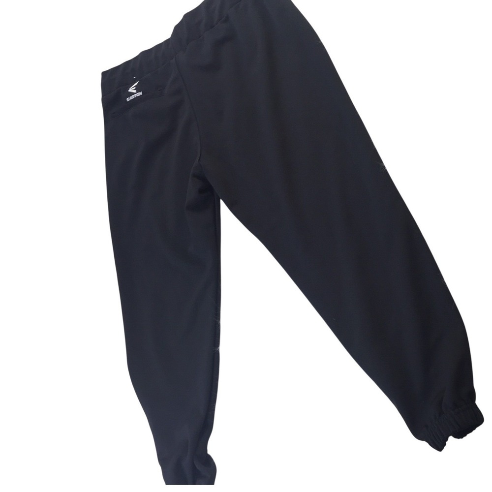 Easton Black Baseball Softball Jogger Pants Mens XL Elastic Waist Cuffs Logo